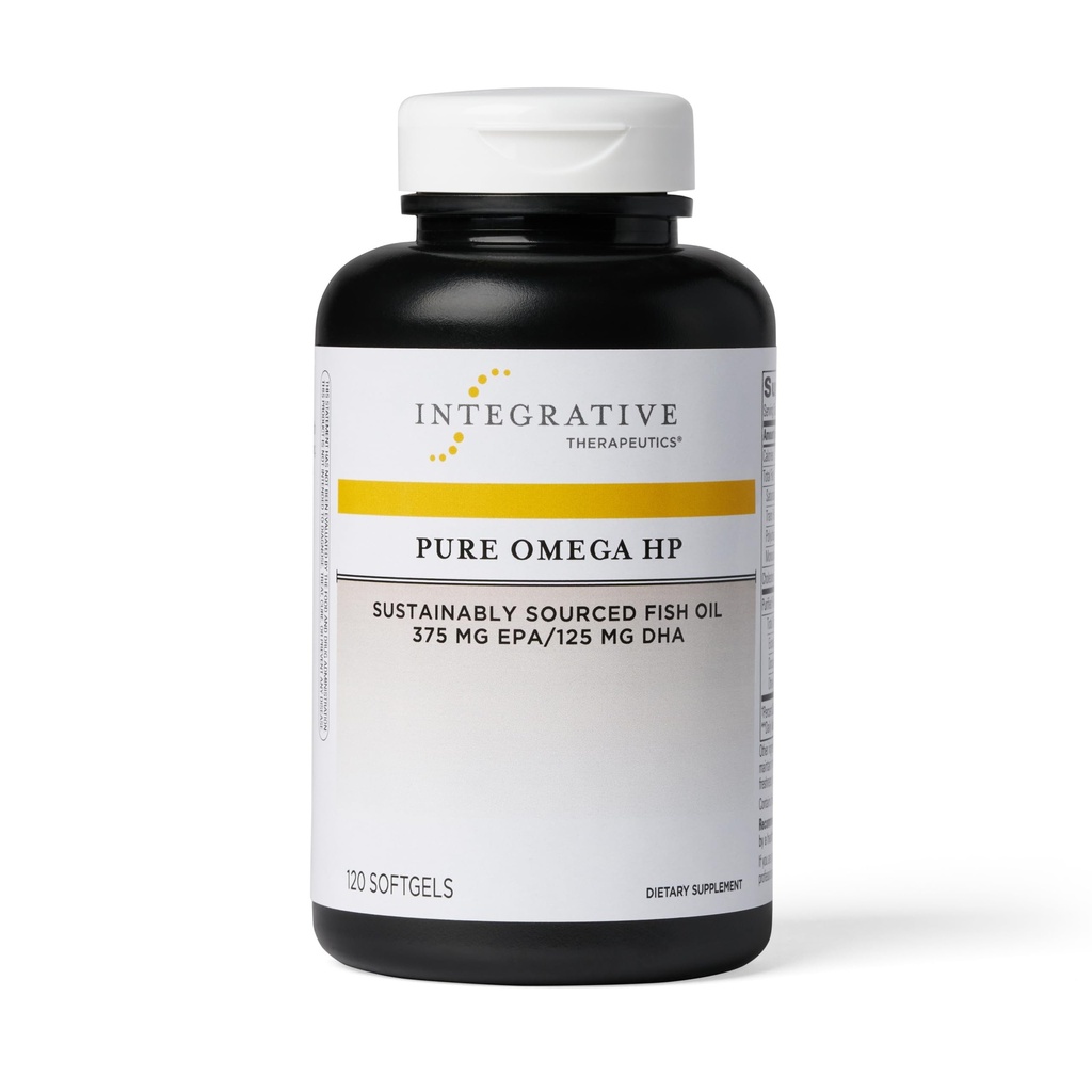 Tehnologii integrate Pure Omega HP - Suplimentul de ulei de pește pentru suport nutrițional - Sprijină Sănătatea inimii * - Fără Burps Fishy - Sustenabled - Gluten & Dairy-Free - 120 Softgels (120 Servings)