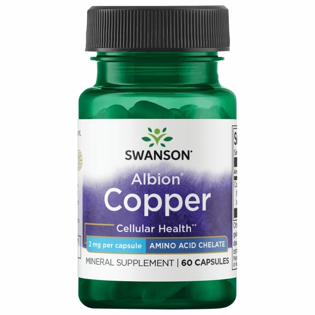 Swanson Albion Cupru Chelated 2 Milligrame 60 Capsule