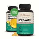 OmegaWell Omega 3 Omega 3 Ulei de pește - 2000mg Capsule: inimă, creier, și suport comun - 800 mg EPA 600 mg DHA - Sustenabil surse - Softgels - 30 zile de aprovizionare