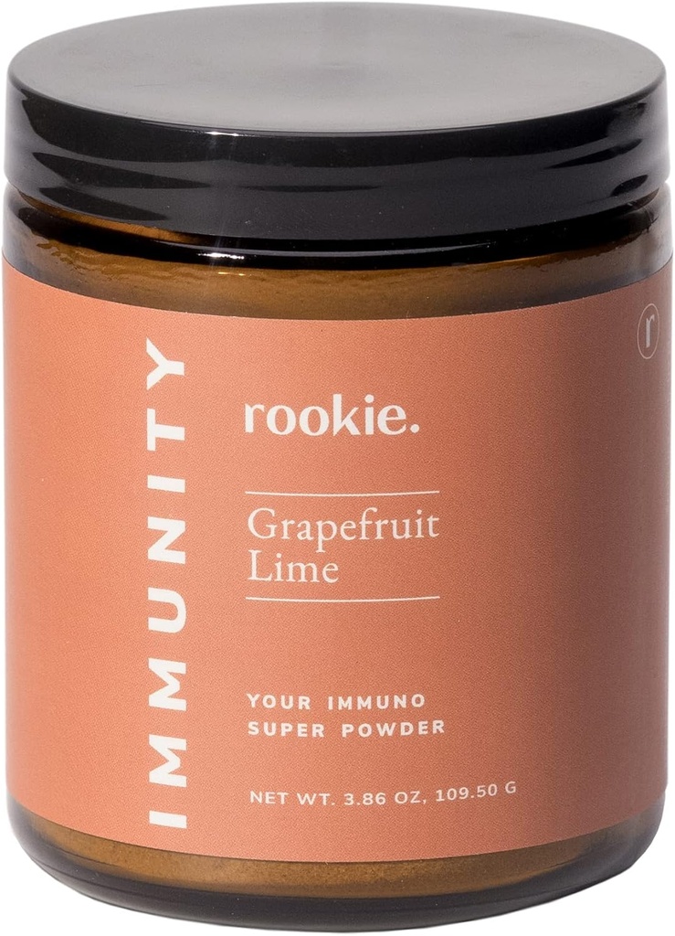 Imunitatea Boala Preventivă Boost Powder by Rookie Wellness, Include vitamina D, Elderberry, Ginger, Natural Wellness Vitamine Remedy Supliment, Grapefruit și Aroma de var (30 Servire borcan)