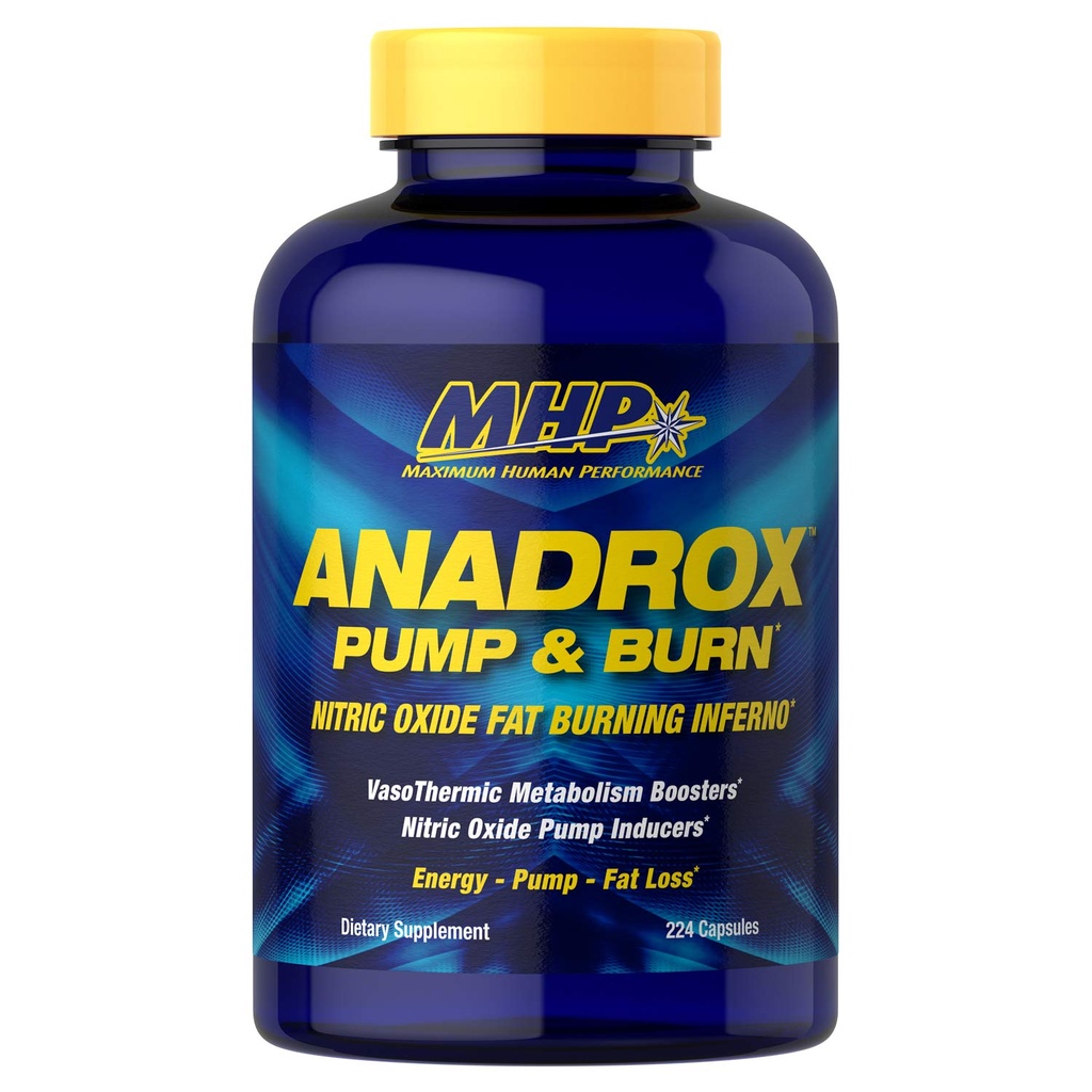 MHP Anadrox Pump & Burn, oxid de azot Inferno de grăsime de ardere, 224 capsule