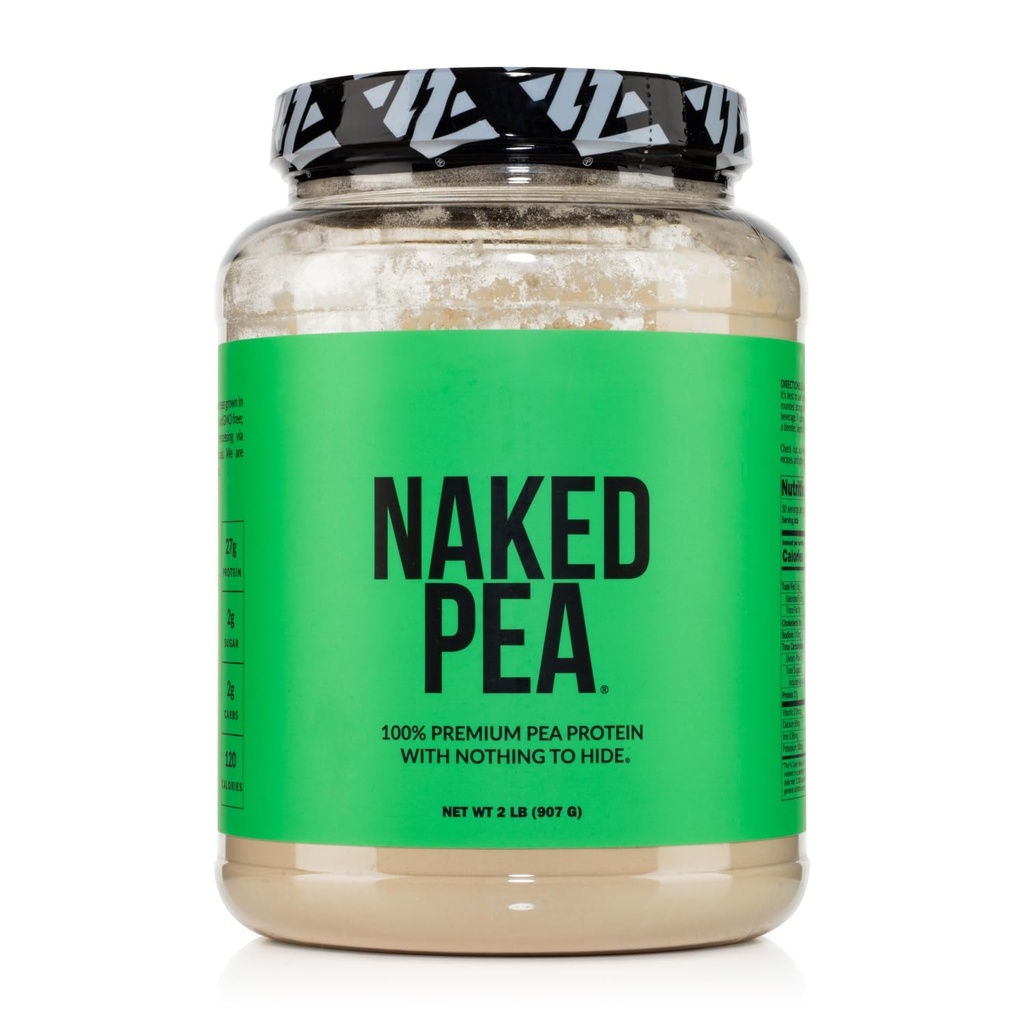 NAKED Pea - 2LB 100% Pudră de proteine de mazăre de la Fermele din America de Nord - Proteină de Pea Izolat nearomatizat - Pulbere de proteine vegetale, Ușor de săpat - 30 Serviri