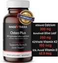 Osteo Plus 4-in-1 Supliment complet - Calciu cu vitamina D3, K2 si Bonolive - Suporturi imbatranire sanatoasa - Gluten-free, non-GMO, Vegan (60 Conte)