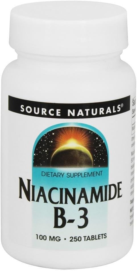 Sursa Naturals Niacinamida B-3 100 mg Suport metabolic - 250 comprimate