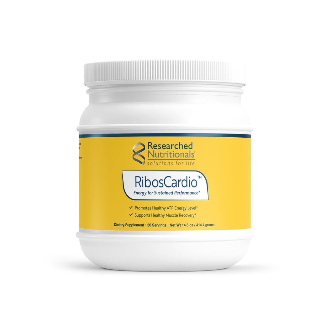 Cercetari nutritionale RibosCardio ATP pulbere de energie - D Ribose & L Carnitina Supliment cu magneziu, Acid Malic - Suporturi Recuperare musculara, Heart Health & Brain Health (41.4 g)