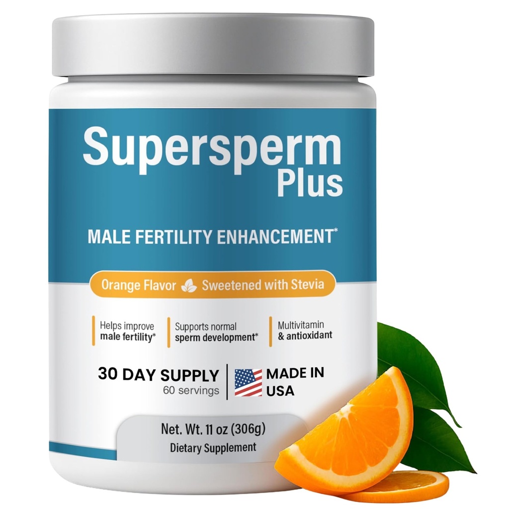 Suplimentul de fertilitate masculină cu L-Carnitină și L-Arginină, Formula de fertilitate preconcepție pentru producția de număr optim și volum sănătos, 1 lună de aprovizionare (60 doze) în pulbere.