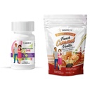 BariatricPal Duodenal Switch Complet 30 zile de aprovizionare Vitamina pachet (Lon-Free Capsule Citrat de calciu Chews Soft cu Probiotice - Caramel francez Vanilie)