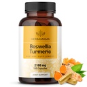 Capsule HERBAMAMA Turmeric și Extract Boswellia - 2100mg Boswellia Serrata & Complex Turmeric cu extract de piper negru - Vegan, non-GMO, 95% Curcuminoide supliment antioxidant, 100 Capsuri