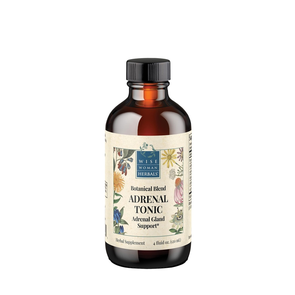 Femeie înțeleaptă Herbals Extract de lichide tonice suprarenale, Herbal Adaptogen Blend cu Eleuthero, Ashwagandha & Licorice, Sprijină funcția suprarenală sănătoasă, Energie, Rezistență, Stres & Focus, Non-GMO, 4 Fl Oz