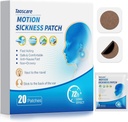 Patch-uri de boală mișcare, patch-uri de boală de mare pentru copii și adulți cu pachete de călătorie-prieteni, esențiale de călătorie pentru croazieră / auto/avion / excursie parc de distracții (20 patch-uri)