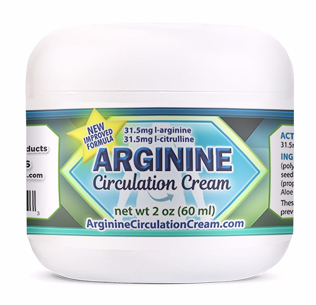 Arginine Circulation Cream 2 oz - Mentol, L Arginine & L Lotion Citrulline - Suporturi Sanatos picior si organism fluxul sanguin - intreaga familie Produse