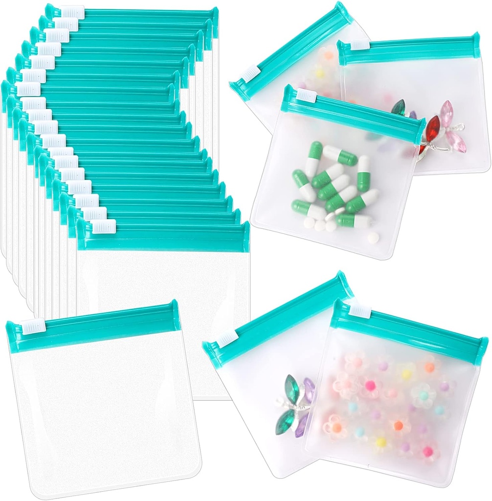 24 PC-uri Pastile de călătorie Pachete Pilula Pouch Bags Reutilizabil Zippered Medicine Bag Set Set auto Sigilare Clear Plastic Medicina Organizator cu Slide Lock luni până duminică Pill Baggies pentru pastile mici elemente depozitare