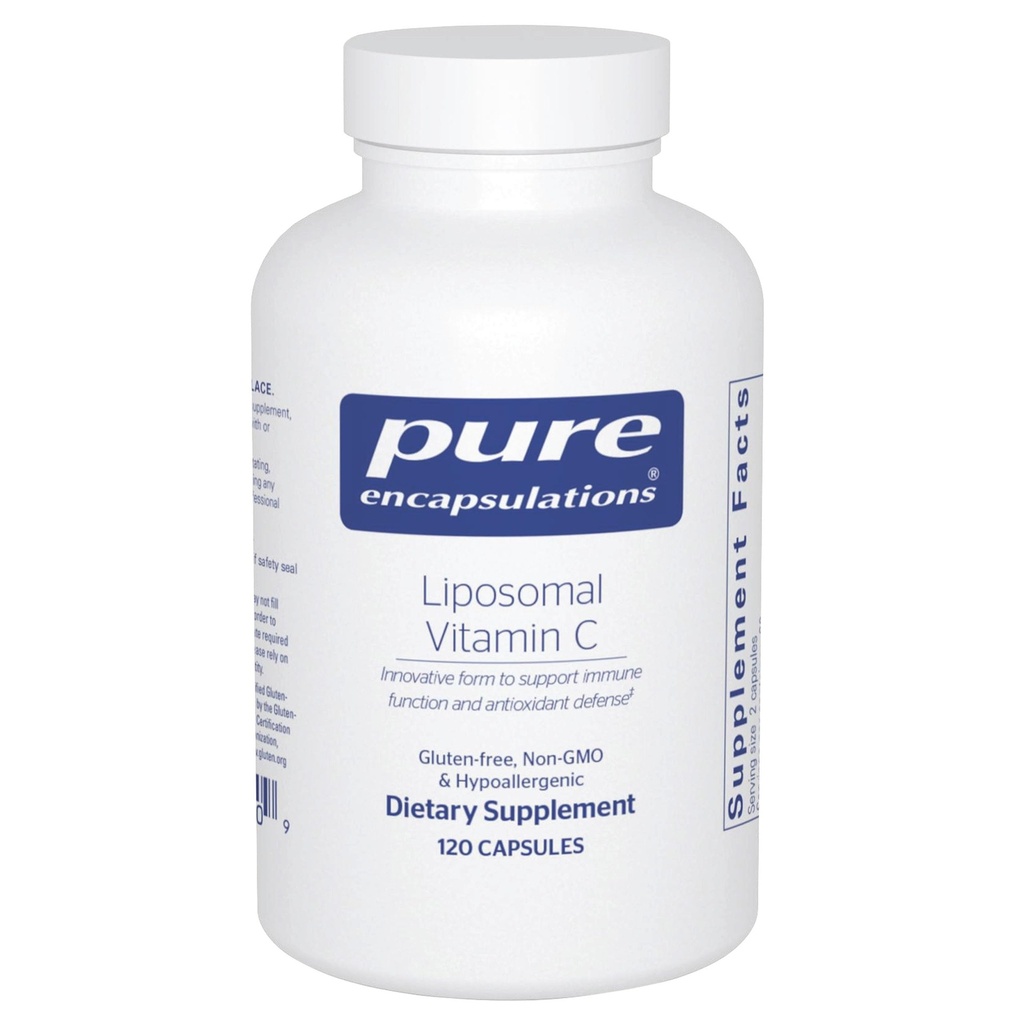 Încapsularea pură Vitamina lipozomală C - Suplimentul de sprijin imun* - Nurishment antioxidant - Vitamină zilnică - fără GMO & Gluten - 120 capsule