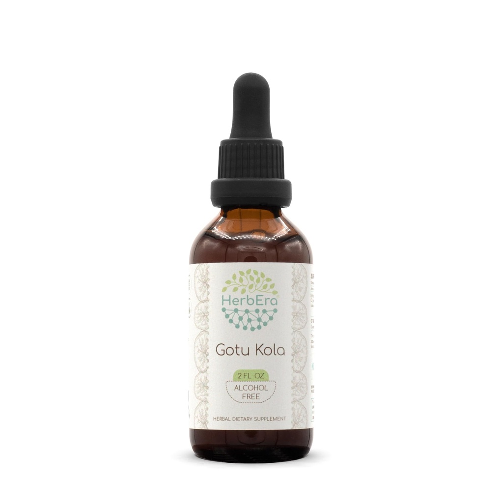 Gotu Kola B60 Extract de plante aromatice fără alcool, picături de lichid concentrate Gotu Kola naturale (Centella Asiatica) 2 fl oz