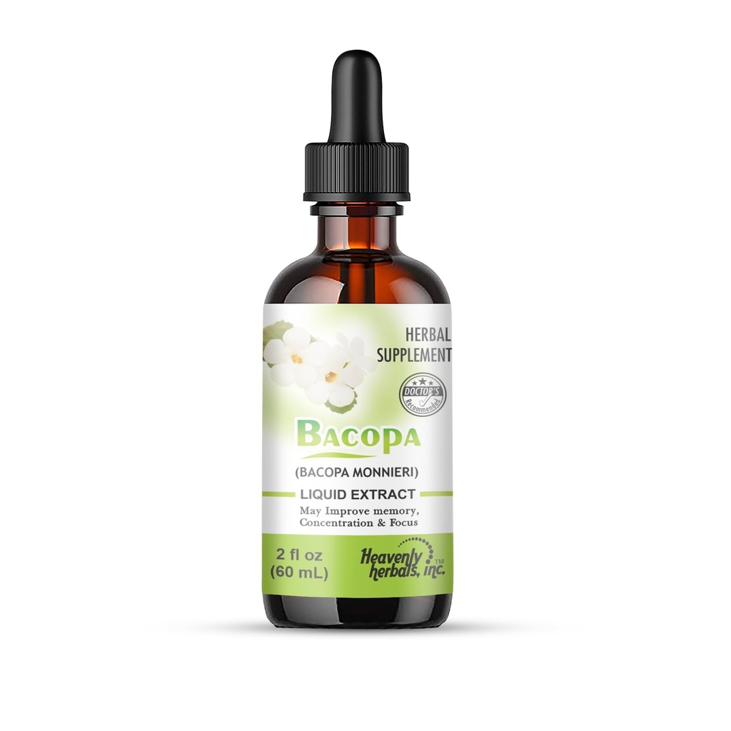 Picături Bacopa - Îmbunătățește concentrația de memorie, Focus - Bacopa Monnieri Extract 