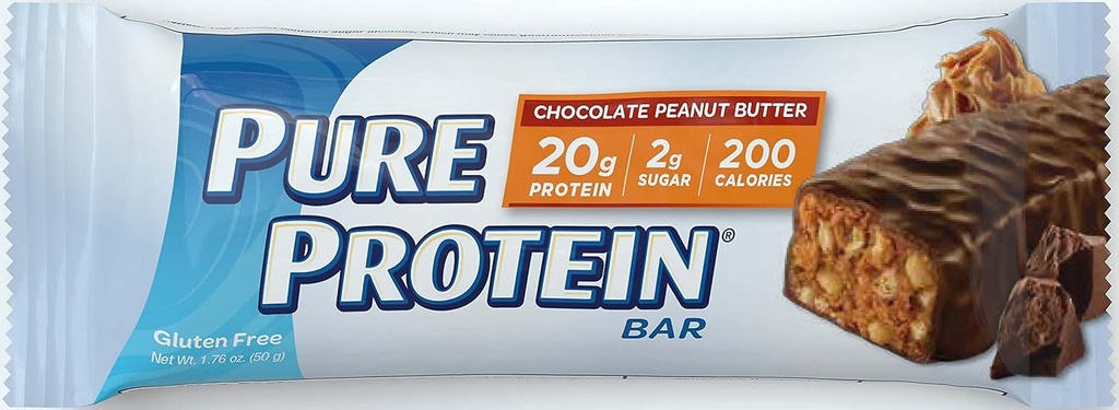 PURE PROTEIN Bar de proteine pure, 6 (50 g) Baruri, Unt de arahide de ciocolată