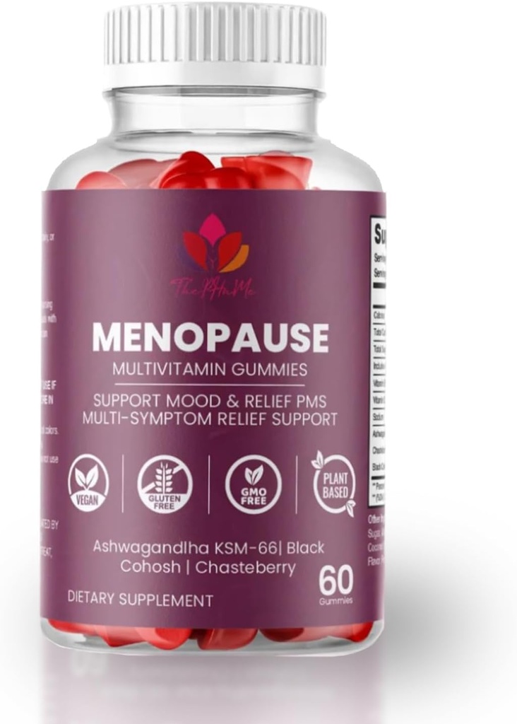 Menopause Gumies cu negru Cohosh & Ashwagandha KSM-66 
