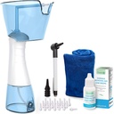 Kit pentru îndepărtarea urechii electrice de Tilcare - Masina de curăţat urechi reîncărcabile pentru irigarea urechii - Kit complet pentru ureche pentru adulţi şi copii - Sistem pentru urechi cu picături de urechi, Otoscop, Prosop & 30 Sfaturi