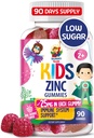 Gume de zinc pentru copii - Chemable Zinc Gummy Supliment pentru copii Suport imunitar - Low Sugar Natural Antioxidant non-GMO Vitamine Chewables pentru copii mici si adolescenti - 90 Gumies