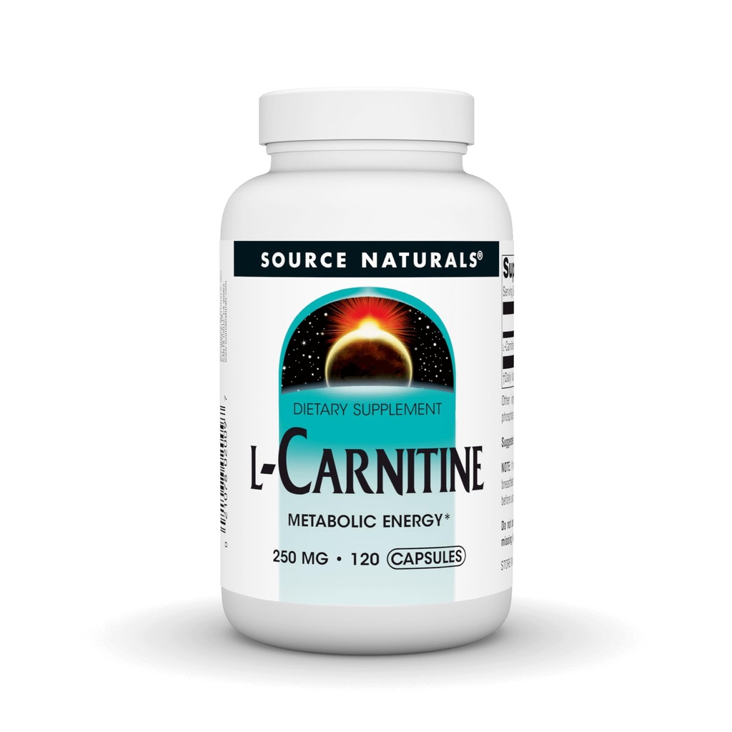 Sursa Naturals L-Carnitina, Energie metabolica*, 250mg - 120 Capsule