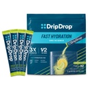 Pachete de hidratare dripDrop - Lămâie de lămâie - Lămâie de unică folosinţă Electroliţi pulbere Mix de băutură - non-GMO, gluten gratuit, Vegan - 32 Sticks