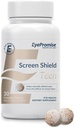 EyePromise Screen Shield Teen Eye Vitamina - 30-Count, 30-Day Supply - Chewable Eye Supplement pentru copii cu Zeaxantină, Lutein, Zinc & Vitamine pentru Obosit, Stranged Eyes