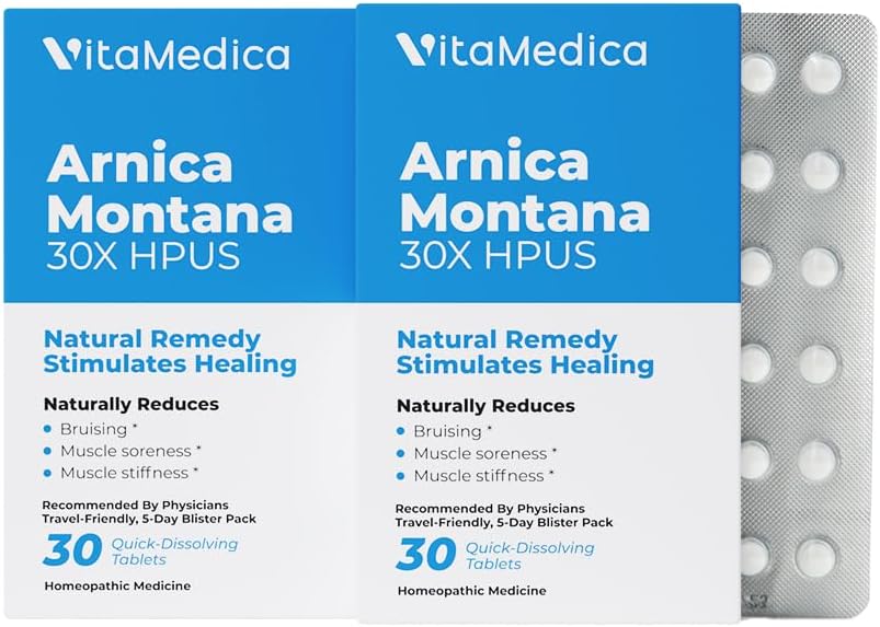 VitaMedica Arnica Montana Blister pachet 30X Tablete pentru durere învinețire și umflarea pe bază de plante Formula 