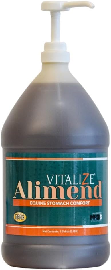 Vitalize Alimend - Cai Gastric & Equine Ulcer Support Solutie, Probiotice si Suplimente Digestive Alternative, Suplimentul de cai castigati in greutate, 128 Ounce lichid (3785ml)