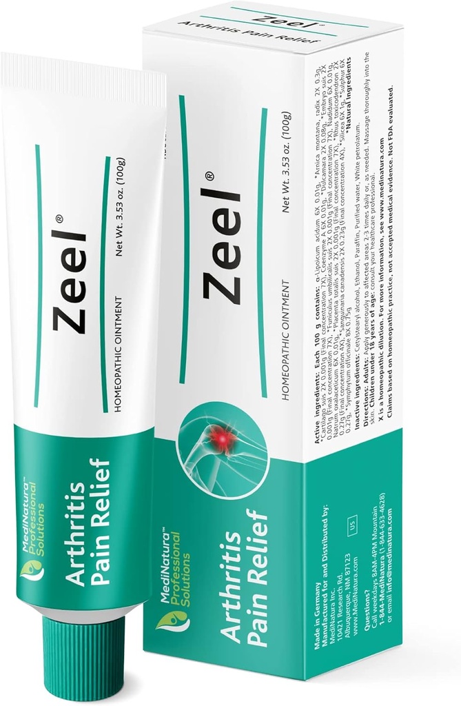 MediNatura Zeel Ointment pentru Stiffness comun - Arnica + 14 Ingrediente active - Made in Germany - 3.53 oz
