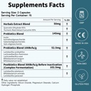 Probiotice Femeile Bărbaţii Gut Sănătate: Digestive Sănătate Suport Immuno Blooting Ajutor Perioada de valabilitate Tulpini stabile 35B CFU per capsulă Complex cu Prebiotice Postbiotice Querbetin & Curcumin Supliment alimentar