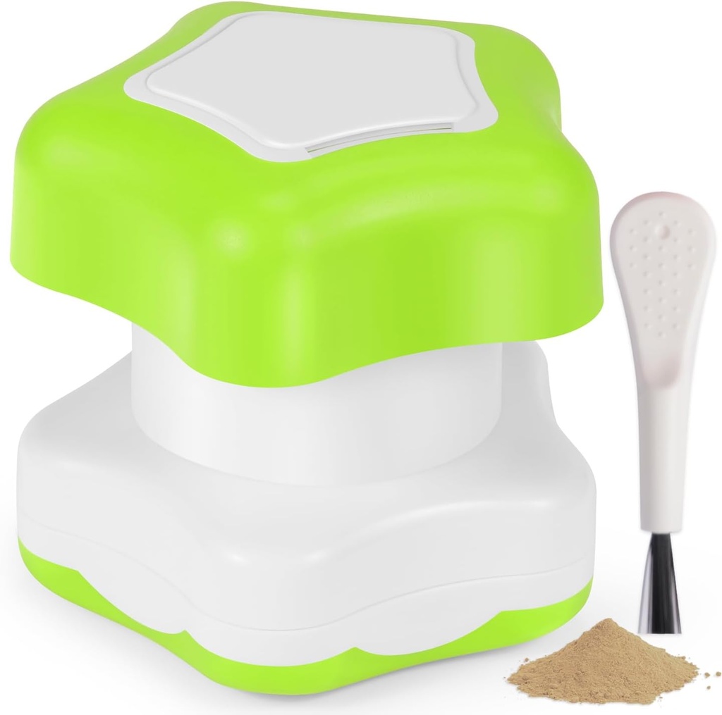Johnbee Pill Crusher, Pill Grinder Fine Powder Extrem de bine. Compartimentul de depozitare. Pilulele Crushers pentru vârstnici, familie și animale de companie. Silicon Edges. Grind pastile multiple la o dată - Curatare perie (verde)