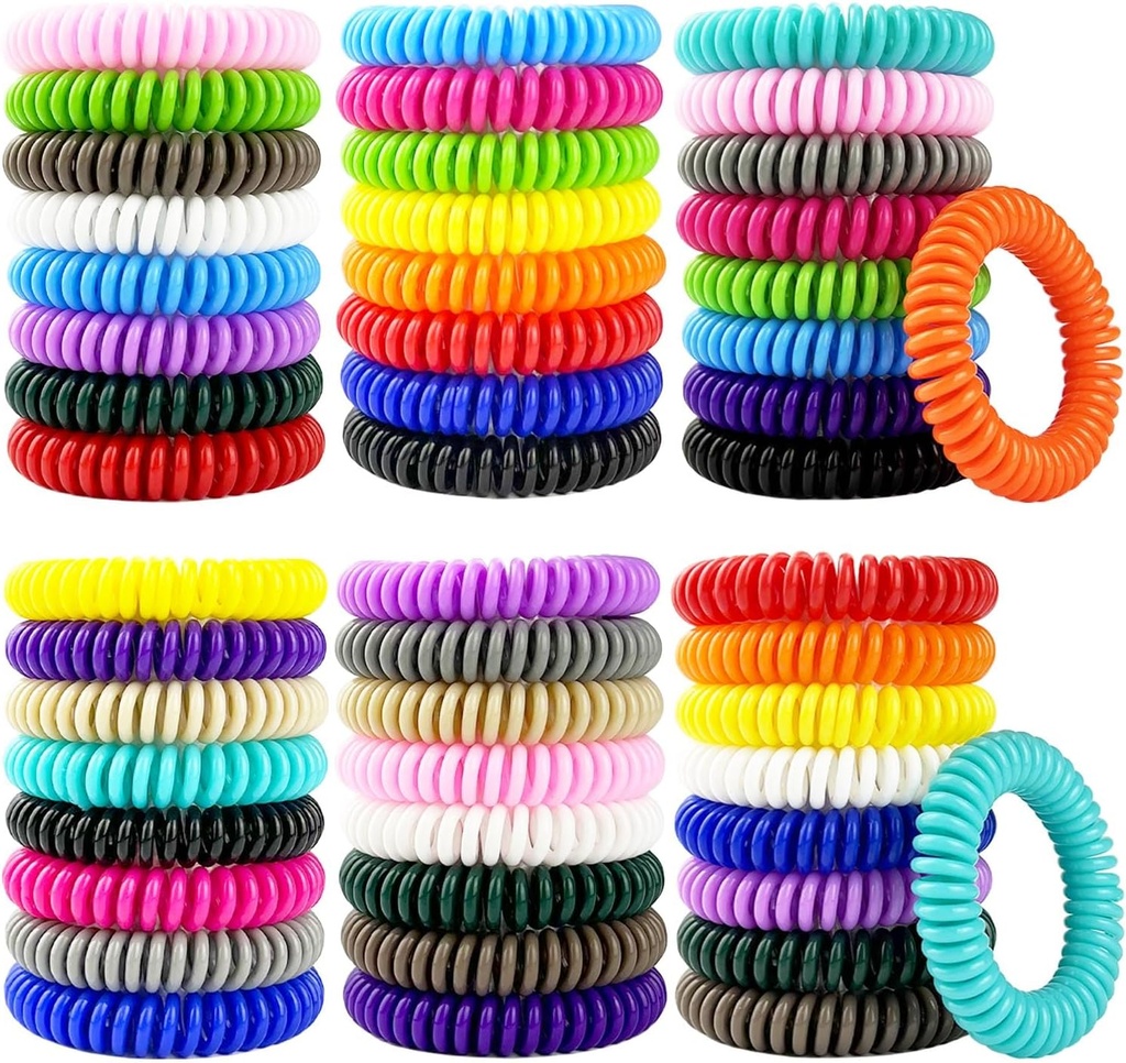 Brăţări de ţânţari repelente 50 Pack, individuale înfăşurate Bande de ţânţari repelenţi cu 60 buc Moşquito Stickere repelente, Bâte de ţânţari fără DEET patch-uri pentru adulţi şi copii în aer liber