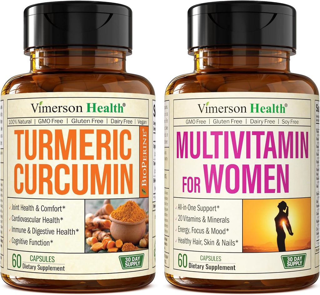Curcumină cu extract de piper negru și multivitamine pentru femei