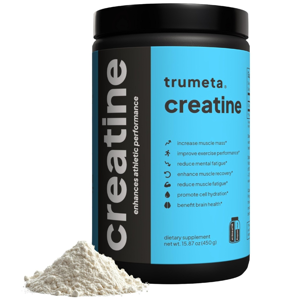 Creatin monohidrat pulbere Maximiza antrenamente, recuperare, si crestere musculara cu creatura Vegan - Pur Creatina Supliment pentru energie constantă, All-Day și Focus - 90 Serviri