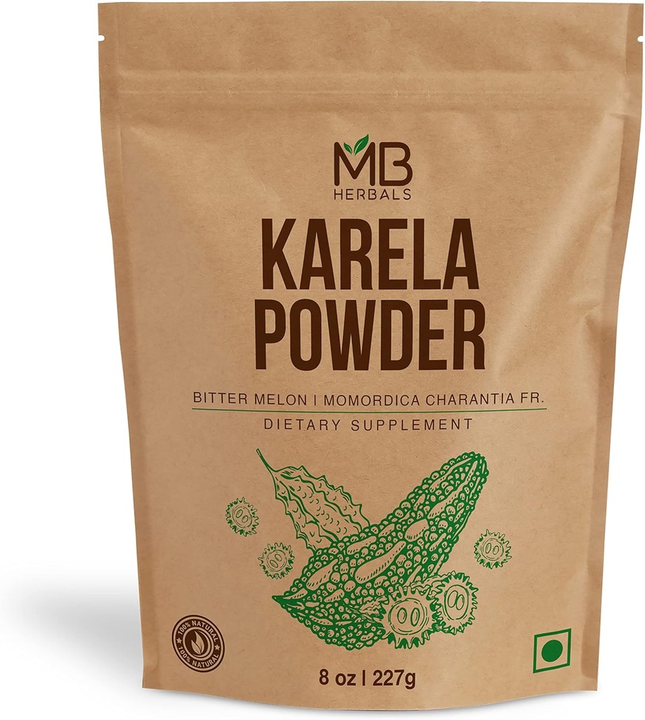MB Herbals De-seed Karela Powder 8 oz / 227 Gram (0,5 lb) 