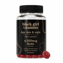 Negru Girl Vitamine - Păr, piele, și unghii Gummies cu Biotin (6000 mcg), Zinc, Gelatină gratuit, Vitamina A, și vitamina E - Gluten-Free. Made in the USA (Passion Fruit, 60 Count) 30 Day Supply