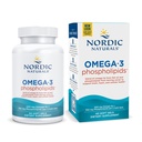 Naturale nordice Omega-3 Fosfolipide, nearomatizate - 60 Geluri moi - 500 mg Omega-3 & 350 mg Fosfolipide - Heart & Brain Health - mici, Easy-to-Swallow Soft Gels - Non-GMO - 30 Servings