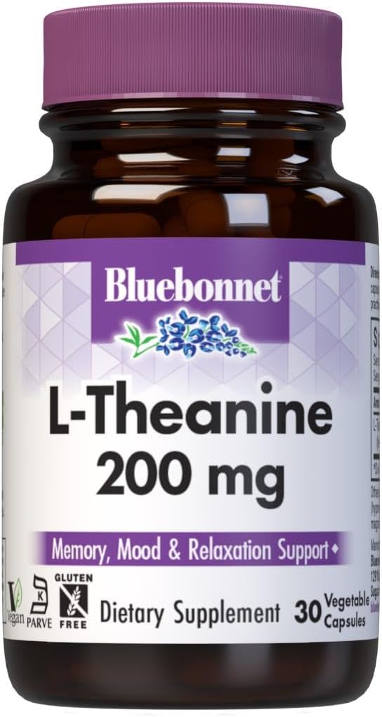 Bluebonnet Nutrition L-Teanină 200 mg, 30 Conte