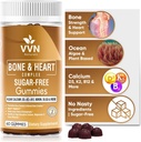 Gume de calciu Vegane K2 Suplimentul de vitamine cu MK-7 & Vitamina D3, Magneziu & 13 Urme Minerale, Suportul Densităţii osoase 