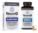 LifeSeasons NeuroQ Memory & Focus with SleepNow Strips - 24/7 Brain Health Support - Îmbunătăţirea funcţiei cognitive de somn - 30 zile de aprovizionare