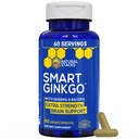 Natural STACKS Ginkgo Biloba Supliment cu 200mg Panax Ginseng & 200mg Bacopa Monnieri - Suplimente pentru creier pentru memorie si focus - Korean Ginseng pentru Brain Health Support - 60 Ginkgo Biloba Capsule