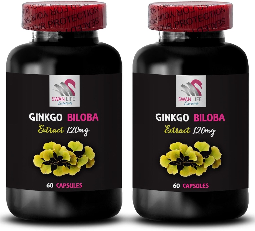 Extract de Ginkgo biloba antioxidant - Extract de Ginkgo Biloba - Antioxidant de Extract de plante, Beneficii antioxidante de Ginkgo biloba, Suport Botanic Natural, Antioxidant de Ginkgo biloba 2 Flacoane 120 Capsule