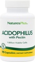 Naturas Plus Acidophilus cu Pectin - 90 capsule - Supliment probiotic cu 1 miliard de celule viabile & Pectin - Vegan, gluten gratuit - 90 Serviri