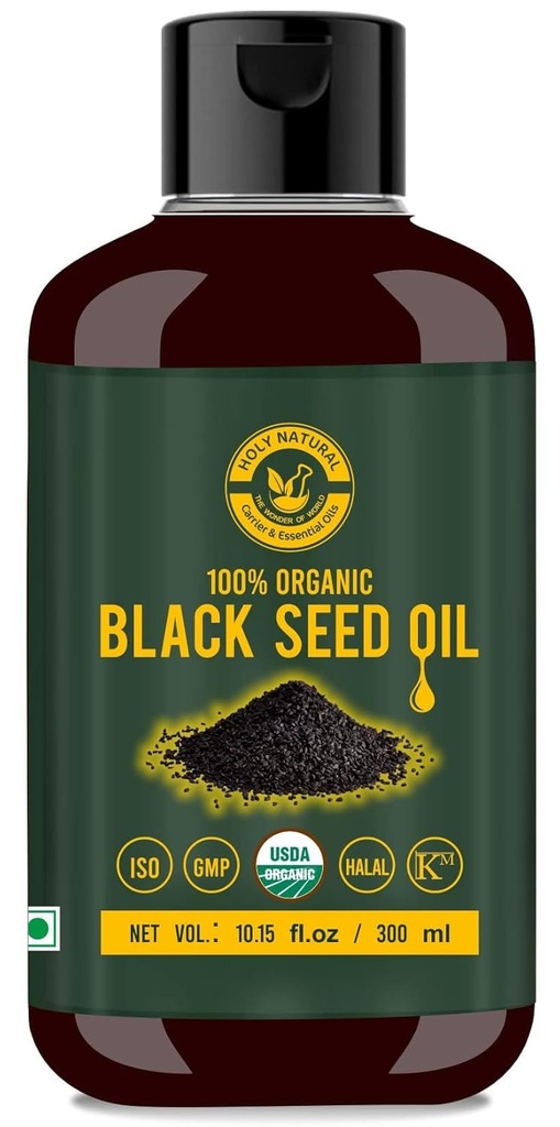 Black Seed/Nigella Sativa/Kalonji Seeds Oil (10.15 fl oz), Virgin Cold-Pressed, Pure & Natural, No OMG, Untrated Black Seed Oil 