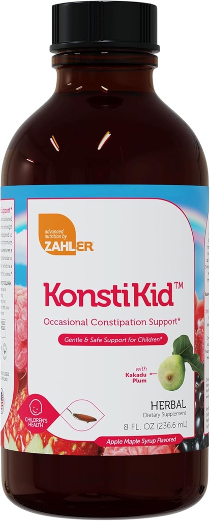 Zahler KonstiKid, Copii Suplimentul de suport constipație, Constipație Ușor, Sprijină Regularitate și Sănătate Digestivă, 8OZ