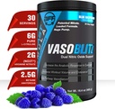 Premiul SAVOBLTZ Câștigătoare Dual Nitronic Oxid Pre Antrenament cu NO3T Arginine Nitrate,L-Citrulină,Betaine Anhidrous,Calciu Lactat,Cafeina Gratuit pentru Rezistență musculară (30 Servire) (Zmeură albastră)