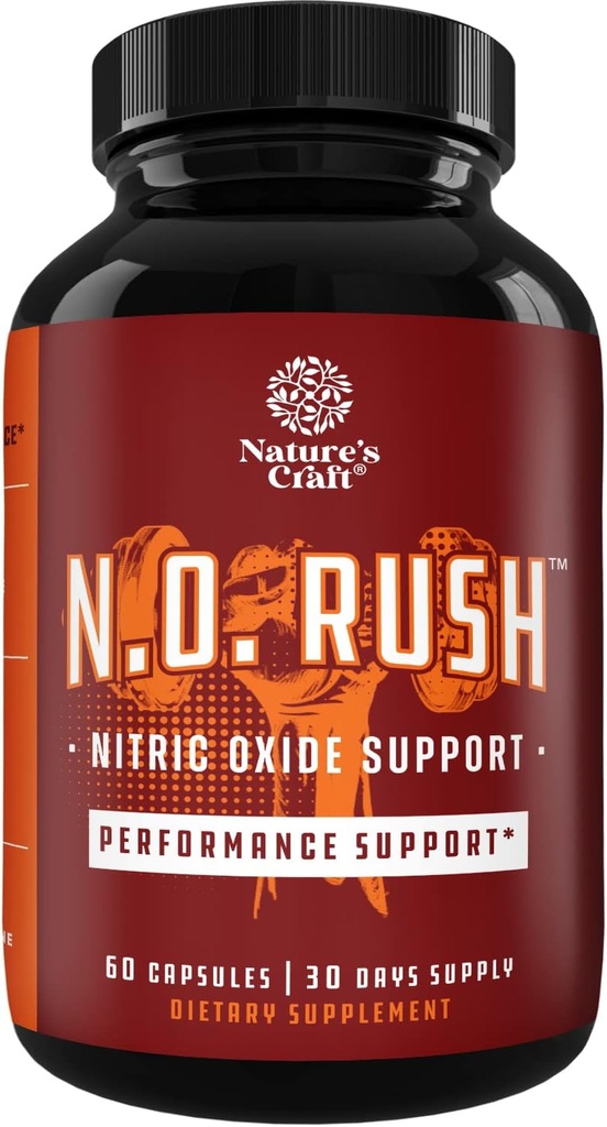 Pastile suport oxid azotat - Suplimentul de antrenament naturale și accesoriu exercițiu - Boost energie de recuperare musculare Constructor - Pure L-Arginina & L-Citrulină Amino acid capsule - de Natures Craft