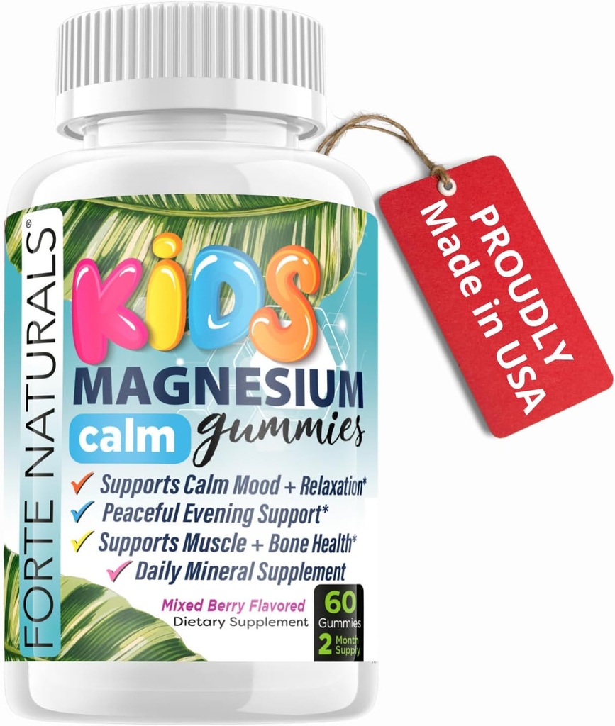 Copii Magneziu calm Gummies pentru somn, pentru ora de culcare, 60 Suplimente Conte Made in the USA