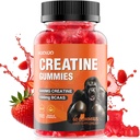 HOOLOO Creatine Gummies 5000mg Creatin Monohidrat, 1000mg BCAAs per Serving - Chemable Vegan Sugar Free Gummies, Aroma de căpșuni (1 lună de aprovizionare)