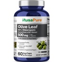 NusaPure Olive Leaf 50:1 Extract, 500 mg echivalent cu 25,000 mg - 50% Oleuropein Vegan/Vegetarian - Super Putere Nu Ulei 60 Capsule